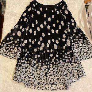 Black and what spot flare dress kids
